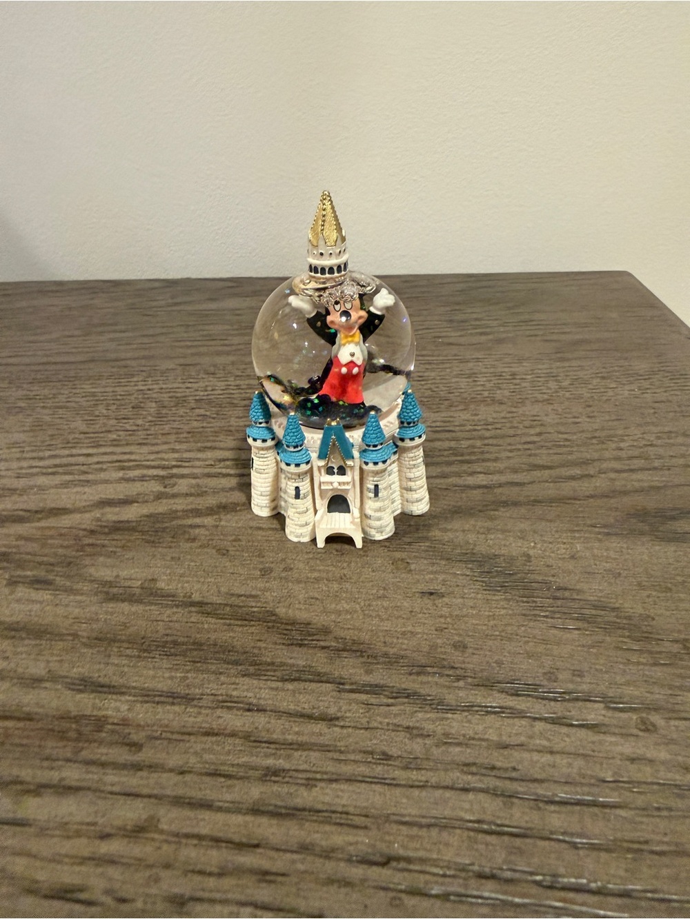 Vintage Walt Disney World Mickey Mouse Cinderella Castle Mini Snow Globe WDW
